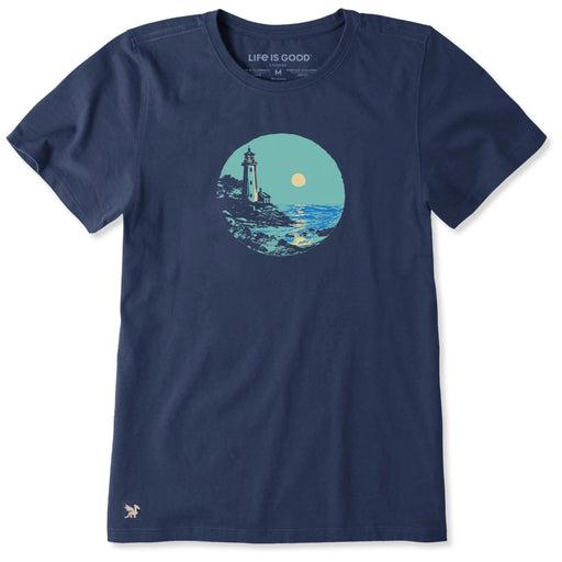 Life Is Good : Women's Lighthouse Moon T-Shirt