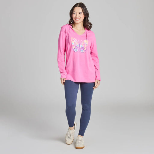 Life Is Good : Women's Butterfly Long Sleeve T-Shirt