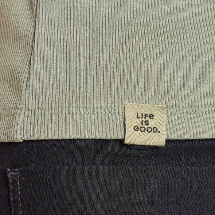 Life Is Good : Women's Embroidered Spritz Fitted Rib Tank