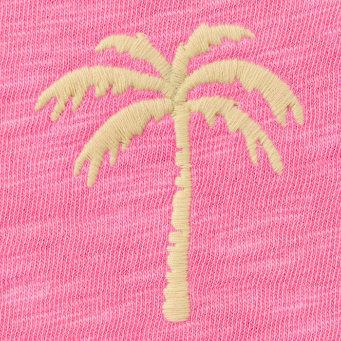 Women's Embroidered Graphic Palm Tank T-shirt