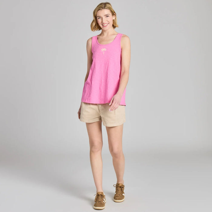 Women's Embroidered Graphic Palm Tank T-shirt