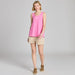 Women's Embroidered Graphic Palm Tank T-shirt