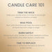 Made with a premium soy-wax blend and a natural-fiber wick, this candle provides a clean, even burn and long-lasting room-filling fragrance.