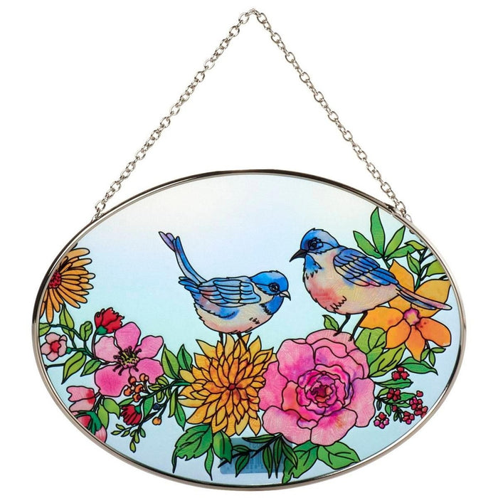 Bridgeton Hall : Blue Bird Roses Suncatcher