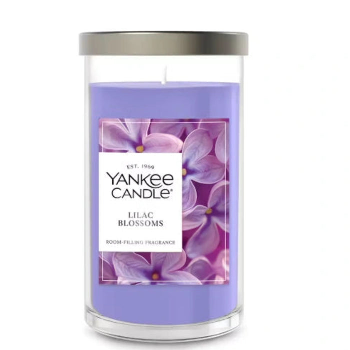 Yankee Candle Lilac Blossoms Scented Candle with Fresh Floral Fragrance for Home Ambiance