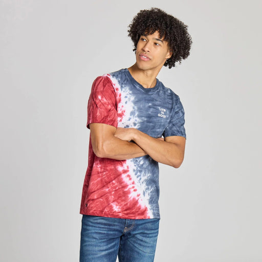 Life Is Good : Men's Clean Stacked T-Shirt