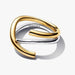 The Pandora Organically Shaped Two-tone Double Ring brings a bold, modern edge to your everyday jewelry.