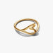 Gold-tone Pandora Organically Shaped Heart Small Ring with an organic heart design on a white background.