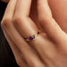 Pandora Disney The Nightmare Before Christmas Sally Purple Heart ring featuring a vibrant purple heart centerpiece with intricate character-inspired details and a polished finish.
