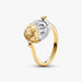 PANDORA Sun & Moon Reversible Medallion Ring with sparkling sun and moon design, reversible engraved medallion, and polished sterling silver finish.