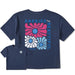 Life Is Good : Women's America the Beautiful Flowers Boxy T-Shirt
