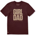 Life Is Good Men's Girl Dad Stack Short Sleeve Crusher T-Shirt with stacked Girl Dad graphic.