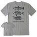 Life Is Good Men's Diversified Port Fish Short Sleeve Crusher Tee featuring a fish-inspired graphic design.