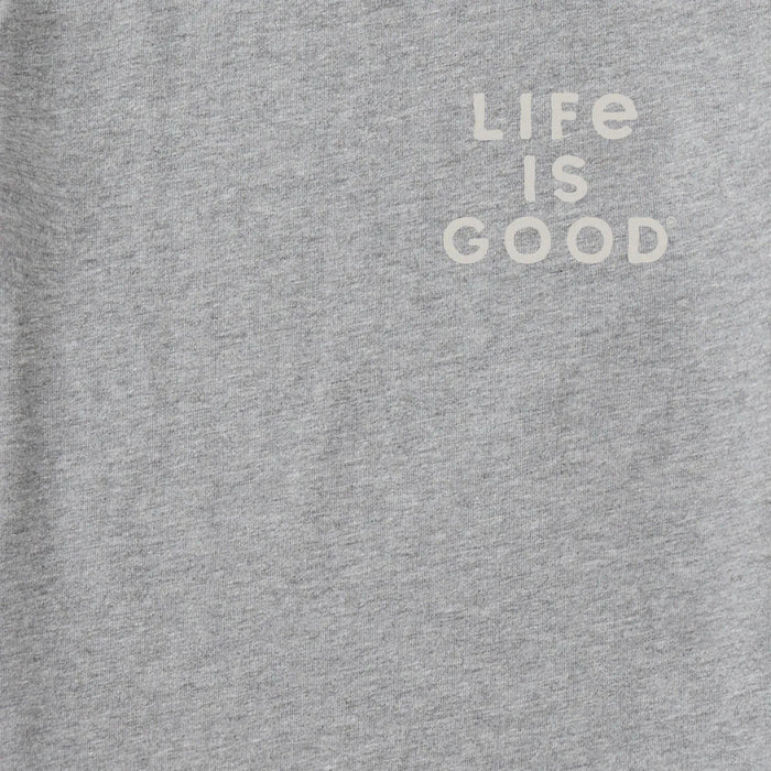 Life Is Good Men's Diversified Port Fish Short Sleeve Crusher Tee featuring a fish-inspired graphic design.
