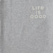 Life Is Good Men's Diversified Port Fish Short Sleeve Crusher Tee featuring a fish-inspired graphic design.