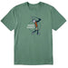Life Is Good men’s Crusher Tee featuring Jake and a “Drive Safely” golf graphic.