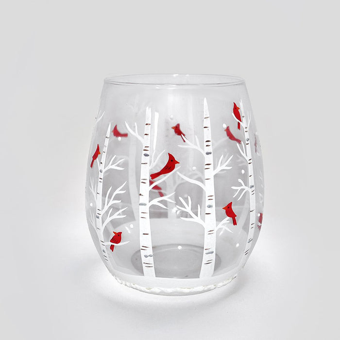 16oz Cardinal Birch Forest Stemless Wine Glass - 16oz Cardinal Birch Forest Stemless Wine Glass