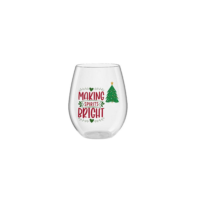 16oz Holiday Wine Glass - Assorted 1 at random, Style can not be chosen - 16oz Holiday Wine Glass - Assorted 1 at random, Style can not be chosen