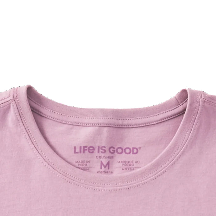 Women's Every Little Thing Blooms short sleeve Crusher T-shirt featuring an inspirational floral graphic, crew neckline, and relaxed garment-washed fit for comfortable everyday wear.