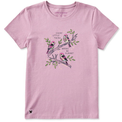 Women's Every Little Thing Blooms short sleeve Crusher T-shirt featuring an inspirational floral graphic, crew neckline, and relaxed garment-washed fit for comfortable everyday wear.