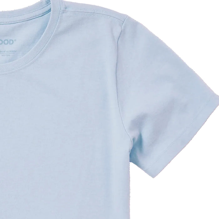 Women's Here Comes the Sunshine Bloom short sleeve T-shirt featuring a sunshine and floral-inspired graphic, crew neckline, and relaxed fit for comfortable everyday wear.