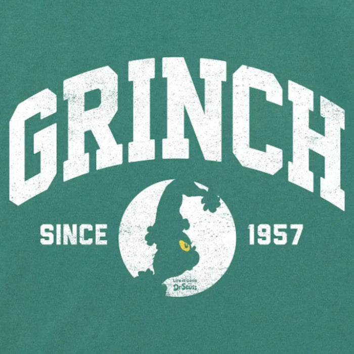 Men's Life is Good Grinch Arch Long Sleeve Crusher Tee
