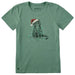 Life Is Good women's Crusher Tee featuring a playful Tangled and Unbothered cat graphic