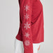 Life Is Good women's long sleeve Crusher Vee featuring an All the Snowflakes graphic
