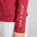 Life Is Good women's long sleeve Crusher Vee featuring an All the Snowflakes graphic
