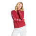 Life Is Good women's long sleeve Crusher Vee featuring an All the Snowflakes graphic