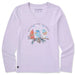 Women's Winter Is for the Snowy Birds Long Sleeve Crusher Vee featuring a charming winter bird graphic.