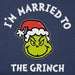 Life Is Good Women's Married to the Grinch Long Sleeve Crusher Tee featuring a playful Grinch-inspired holiday graphic.