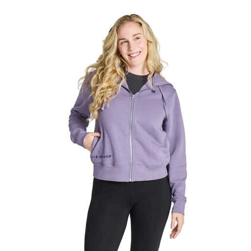 Life Is Good women's Crafty Wordmark Good Vibes full-zip fleece hoodie
