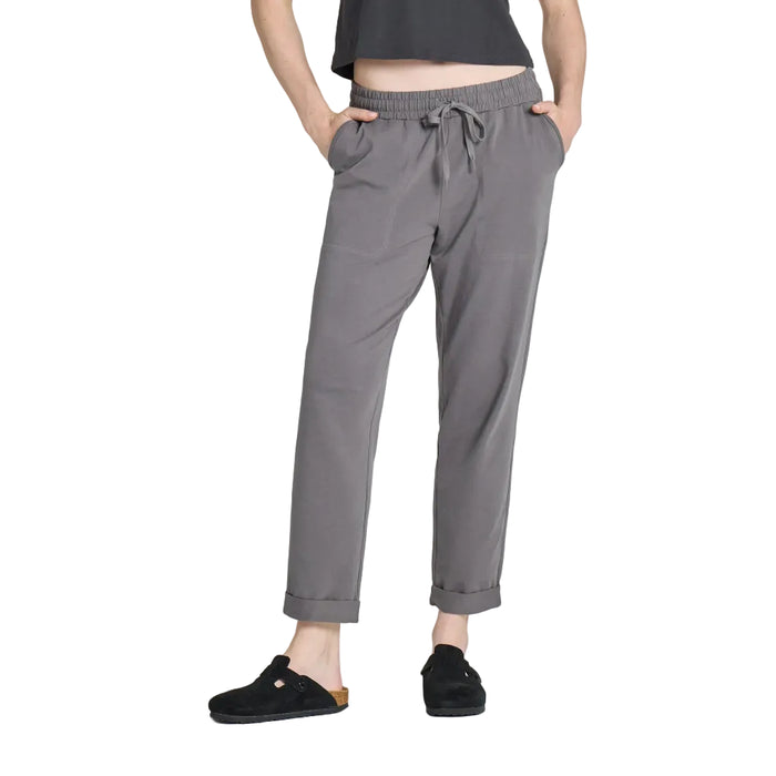 Life Is Good Women’s Solid Crusher-Flex Pant featuring a solid-color design, a flexible comfortable fit, and casual styling for everyday wear, lounging, and relaxation.