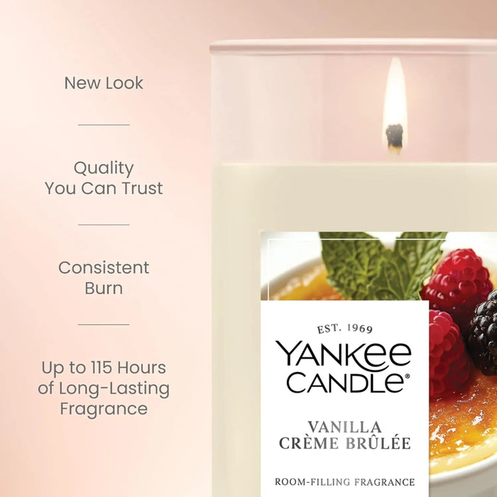 Yankee Candle Vanilla Crème Brulee Medium Pillar scented candle