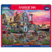 A detailed 1000-piece puzzle depicting a charming harbor inn surrounded by boats and a serene water landscape.
