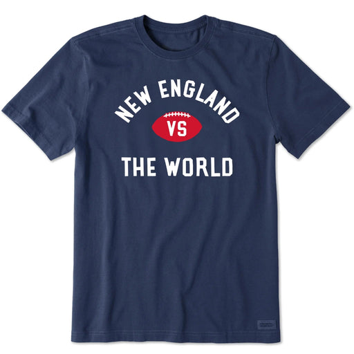 Life Is Good : Men's New England vs. The World Short Sleeve Crusher T-Shirt