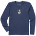 Life Is Good Women's Got Too Silly Christmas Goose Long Sleeve Crusher Tee featuring a playful Christmas goose graphic