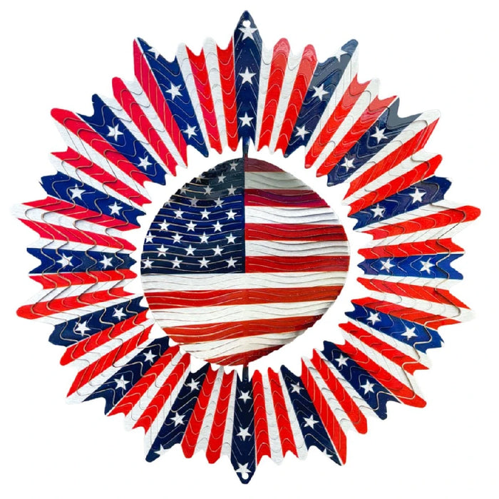 Spinfinity Designs : Spiral US Flag Wind Spinner