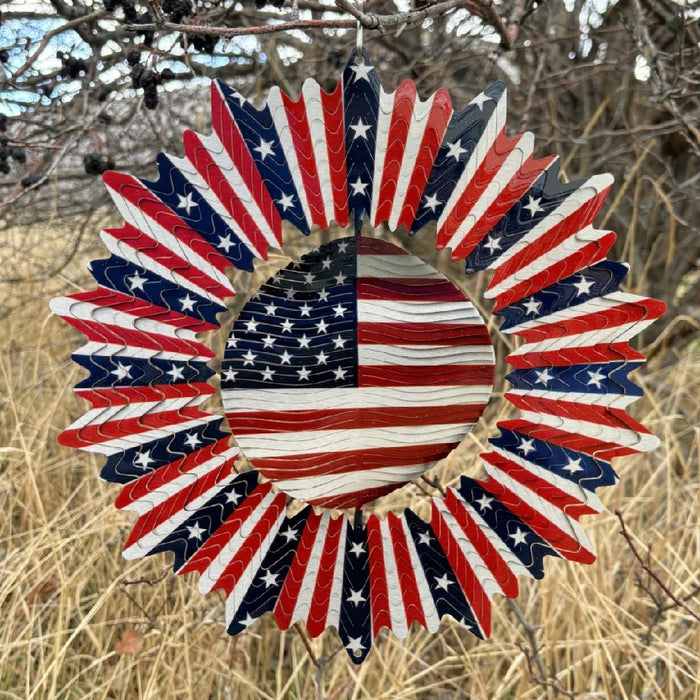 Spinfinity Designs : Spiral US Flag Wind Spinner