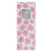 Pink floral tissue paper pack with six sheets featuring mod flower pattern on white; each sheet about 19.7 by 20 inches