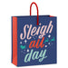 4.6-inch Sleigh All Day Christmas gift card holder mini bag with festive holiday lettering.