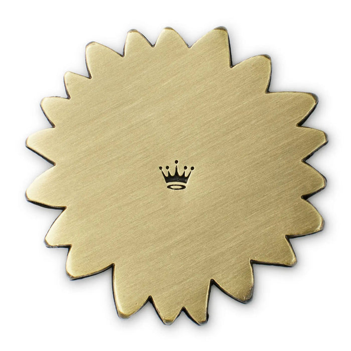 Back of bronze sunflower encouragement token