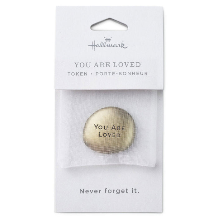 Hallmark : You Are Loved Antiqued Metal Pocket Token