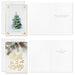 Hallmark Gold and White Winter Wishes boxed Christmas cards assortment, pack of 40, featuring elegant winter-inspired designs.