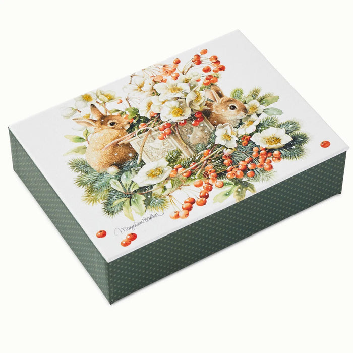 Hallmark Marjolein Bastin holiday boxed blank Christmas note cards assortment, 24 cards with nature-inspired winter artwork and matching envelopes