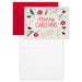 Hallmark Merry Botanical blank Christmas notes pack of 10 with red Merry Christmas lettering, poinsettias, holly, pine branches, berries and envelopes