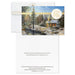 Hallmark Thomas Kinkade Country Church religious boxed Christmas cards featuring a peaceful church scene, pack of 16