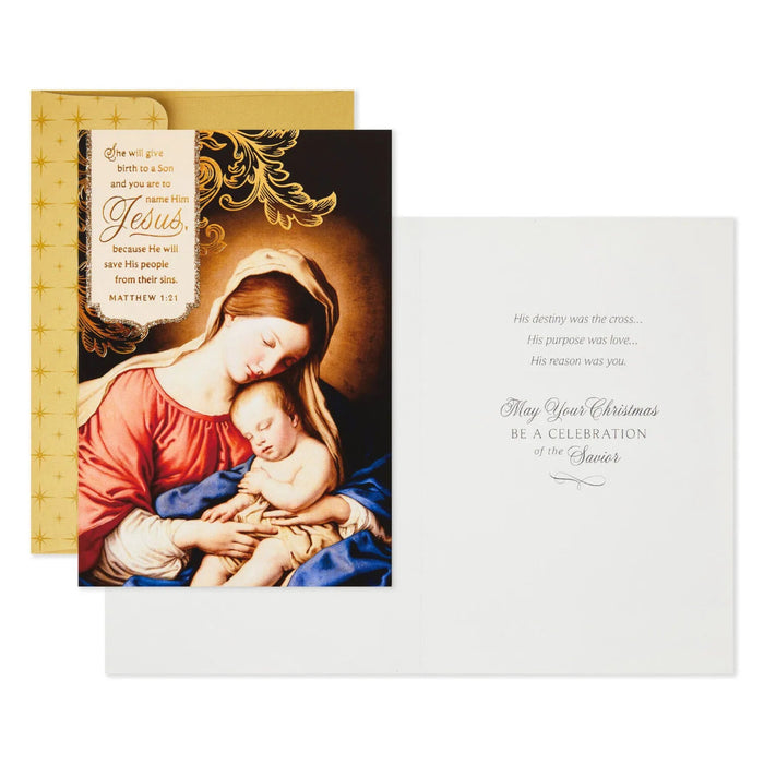 Hallmark Mary and Child religious Christmas cards, pack of 16