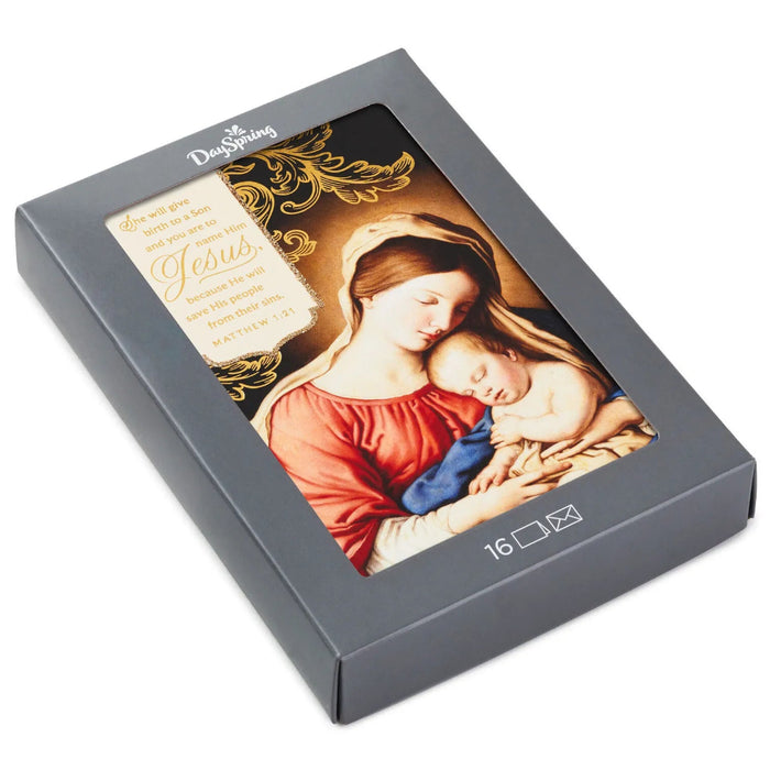 Hallmark Mary and Child religious Christmas cards, pack of 16